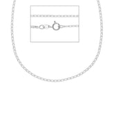 Halskette 18 Karat Weissgold für Damen & Herren - MUS035BB